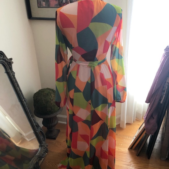 Anthropologie stunning mod wrap maxi dress S - Picture 6 of 11